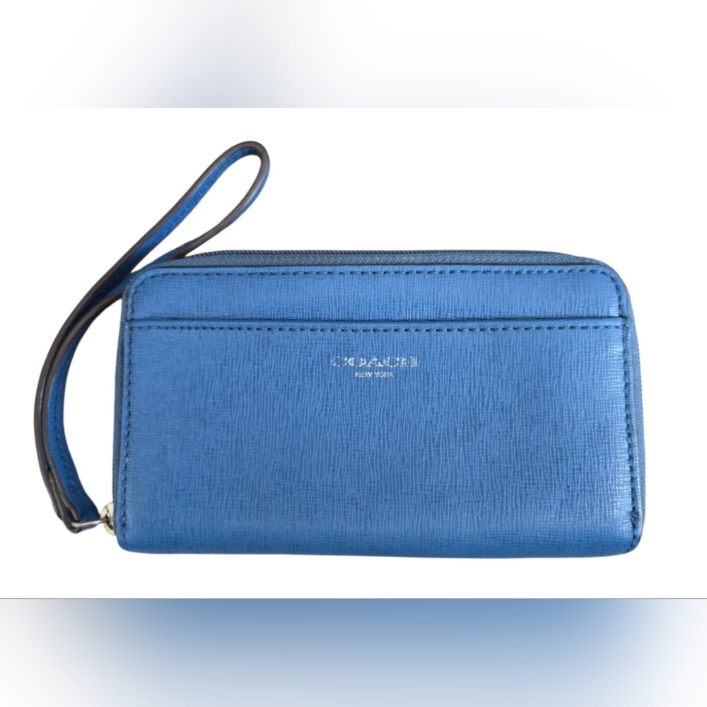 Coach Saffiano Leather Mini Satchel in Blue & matching Wallet VGUC - Picture 12 of 15